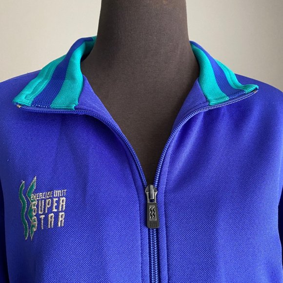 Super Star Exercise Unit sz M Long sleeve zip 80s VINTAGE athletic jacket - Picture 6 of 11